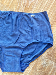 Culotte haute microfibre large Bleu
