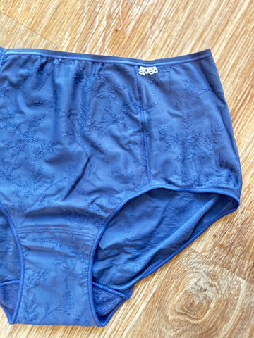 Culotte haute microfibre large Bleu
