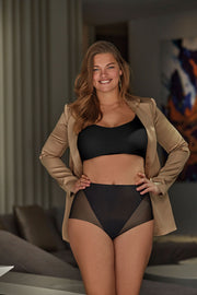 Slip haut ventre plat noir skin Firming
