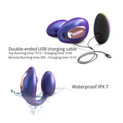 Stimulateur clitoridien et vaginal WONDERLOVER - IRIDESCENT NIGHT