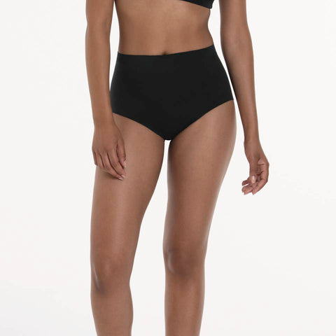 Slip haut sans couture invisible noir