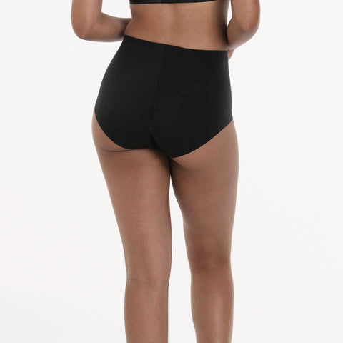 Slip haut sans couture invisible noir