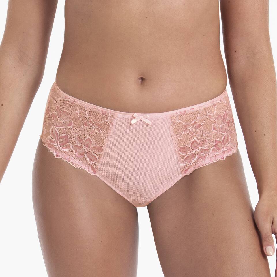 SUZETTE – Culotte taille haute poudré