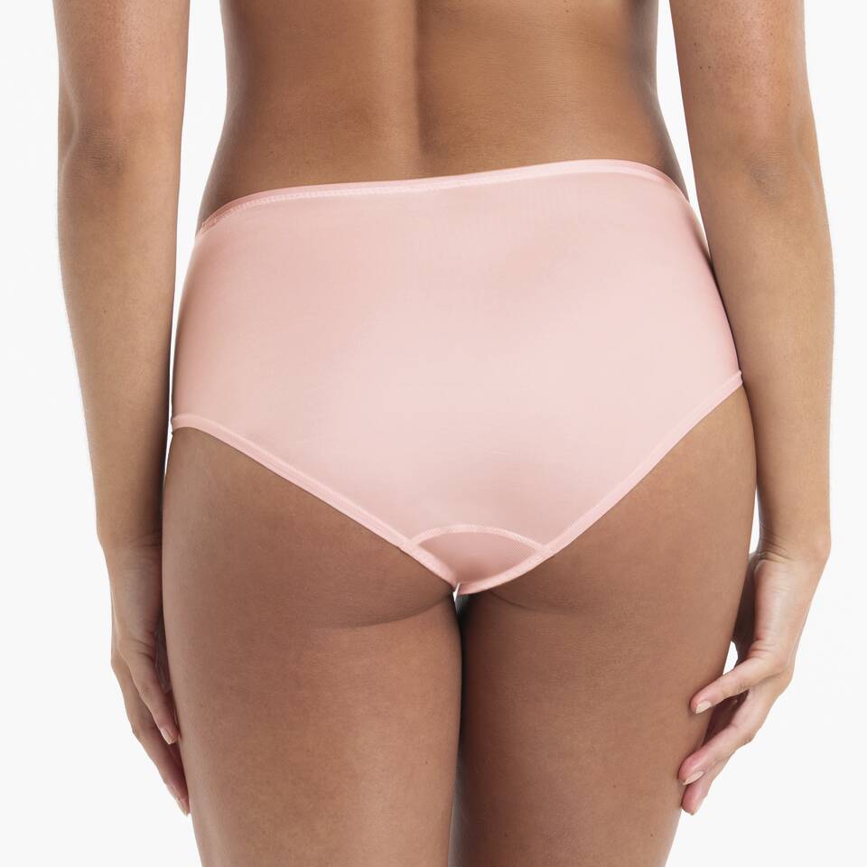 SUZETTE – Culotte taille haute poudré