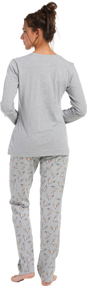 Pyjama coton Cerf grise