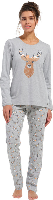 Pyjama coton Cerf grise