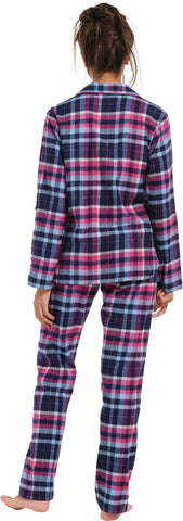Pyjama chaud à carreaux Prune