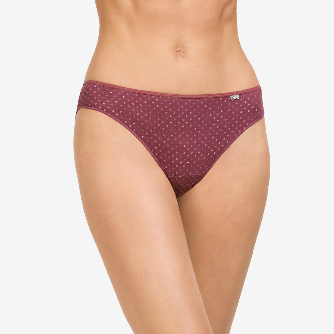 Slip Duo Avet – Lot de 2 culottes en coton Bordeaux