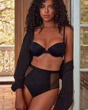 Culotte haute microfibre confort Subtile noir