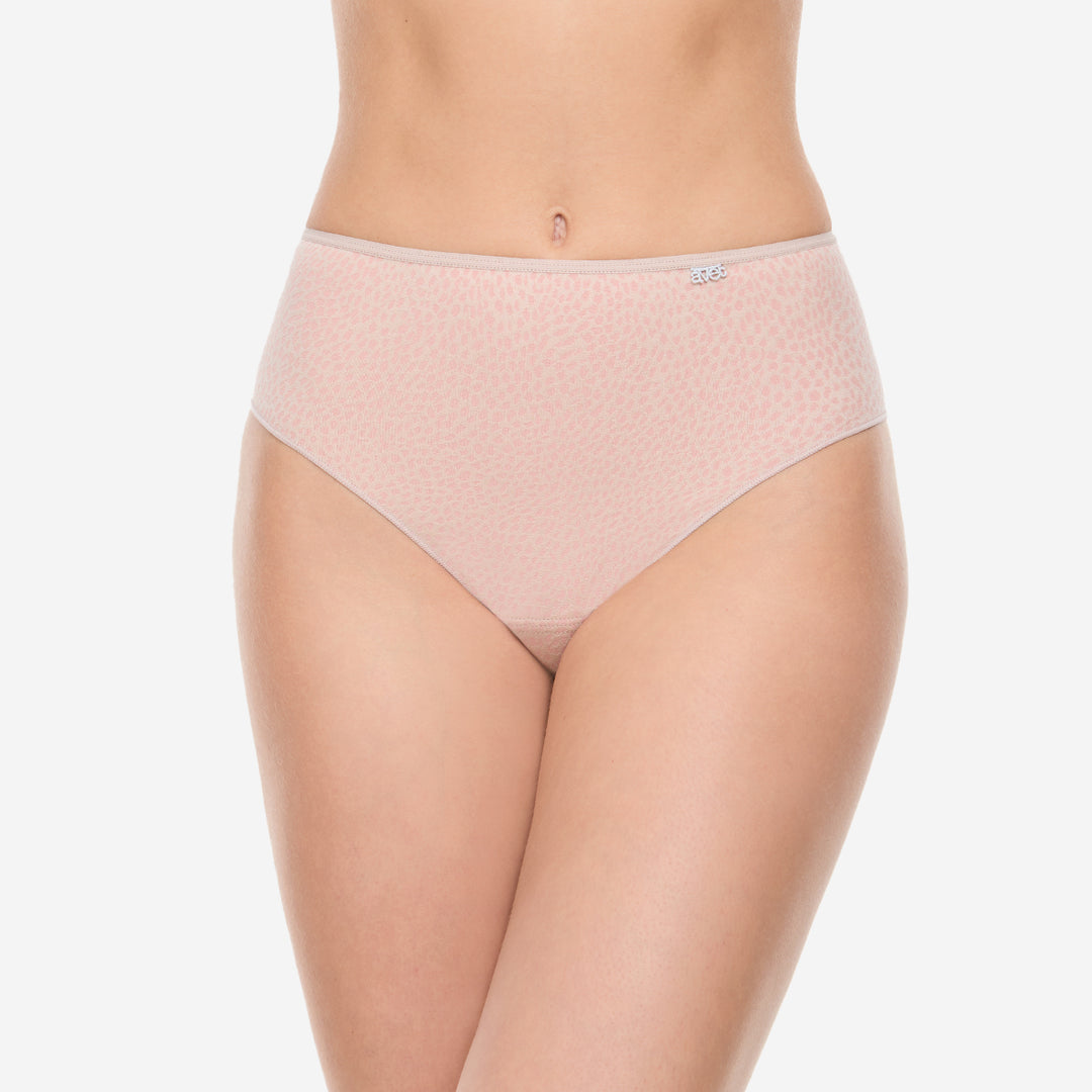 Culotte haute microfibre Leopard - 32107 nude