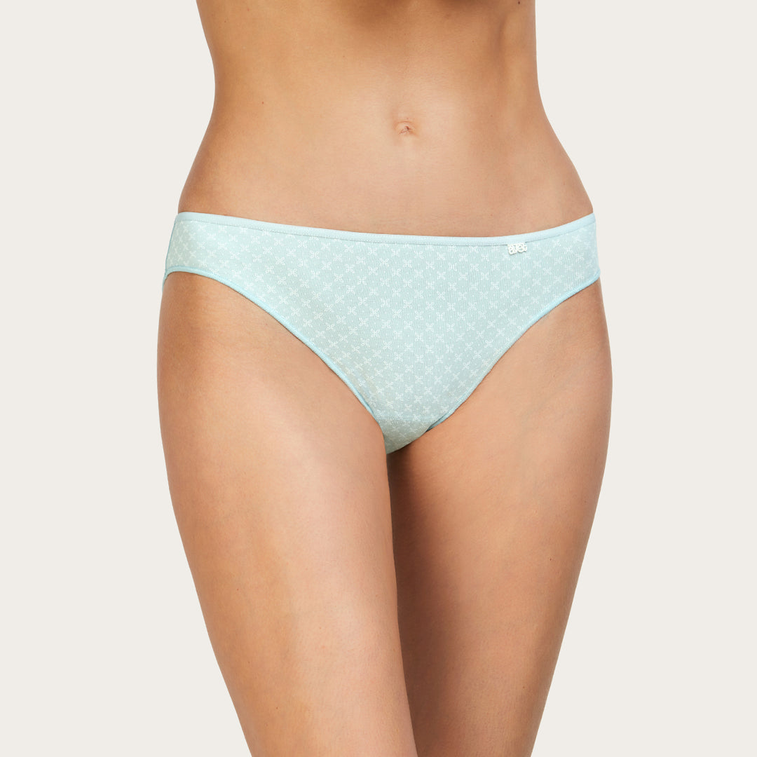Slip taille basse Duo Avet – Lot de 2 culottes en coton vert Anis