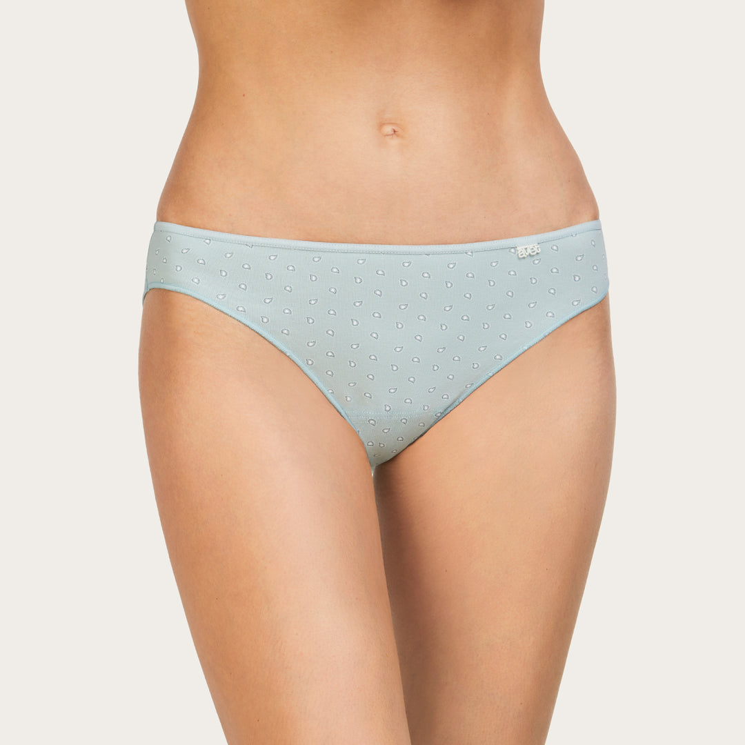 Slip taille basse Duo Avet – Lot de 2 culottes en coton vert Anis