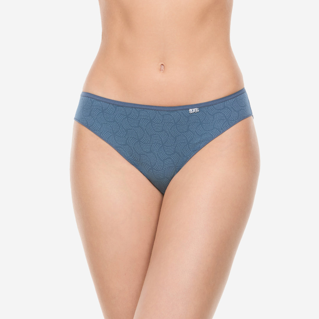 Lot de 2 slips taille basse bleu marine et nude - 256