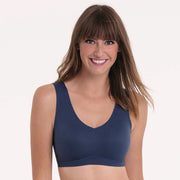 Brassière sans armature microfibre Bleu