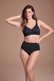 Slip haut sans couture invisible noir