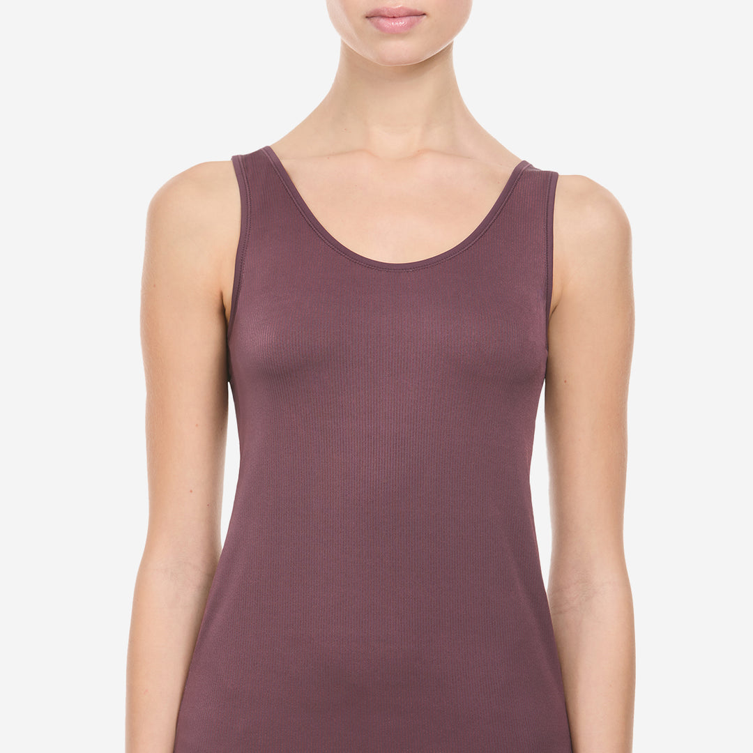 Débardeur grenat maille douce - 75098