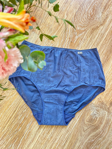 Culotte haute microfibre large Bleu