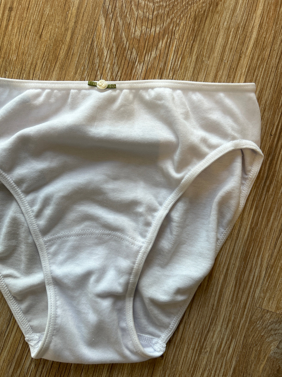 Slip blanc coton noeud