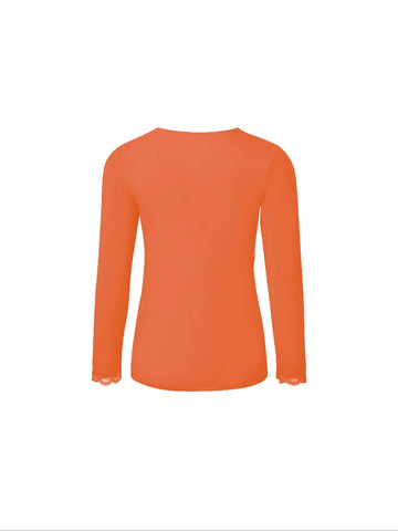 Tee-shirt manche longueSIMPLY PERFECT Antigel Orange safran