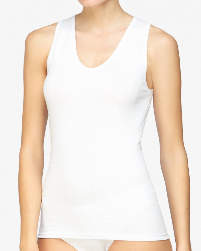 Débardeur coton blanc