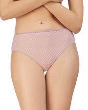Slip taille haute coton duo vert rose