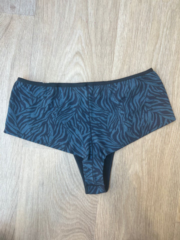 Shorty taille haute motif zébré Green