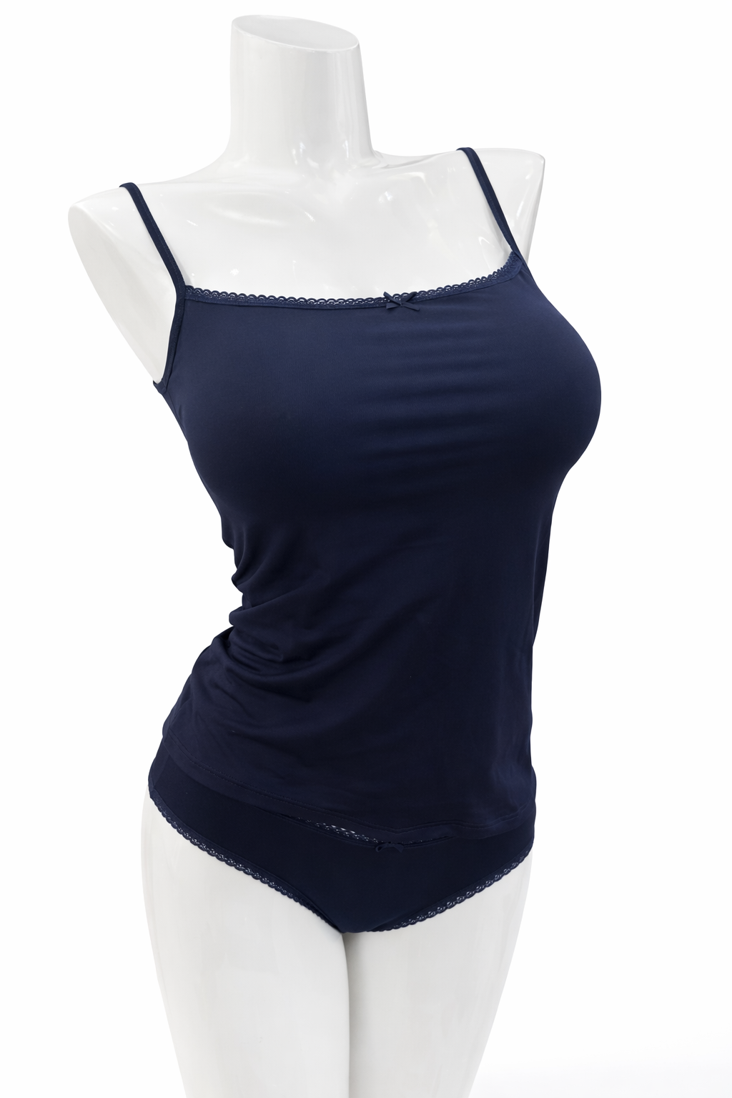 Top fines bretelles microfibre – Bleu marine