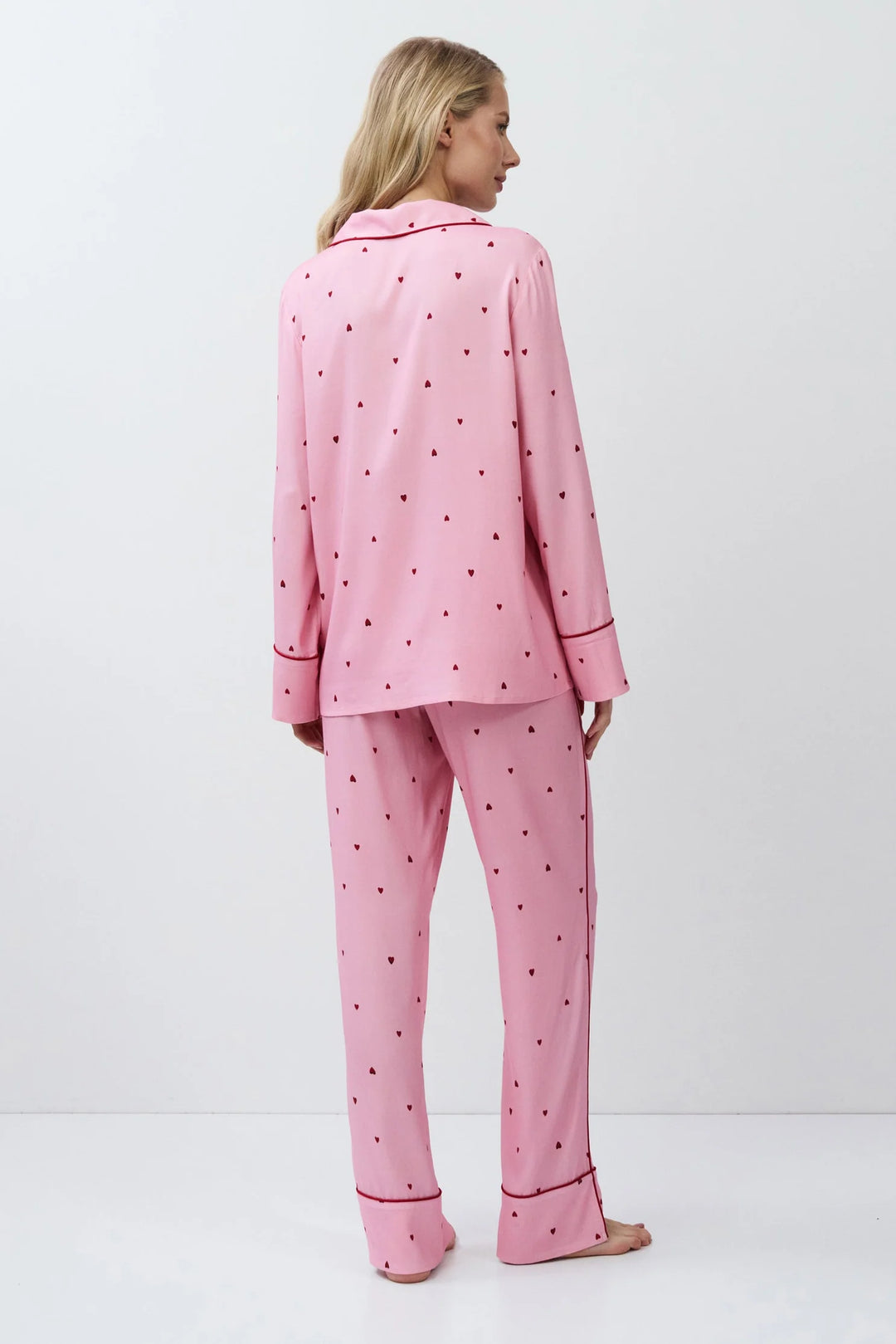 Pyjama chemisier coeur rose Cherie