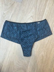 Shorty taille haute motif zébré Green