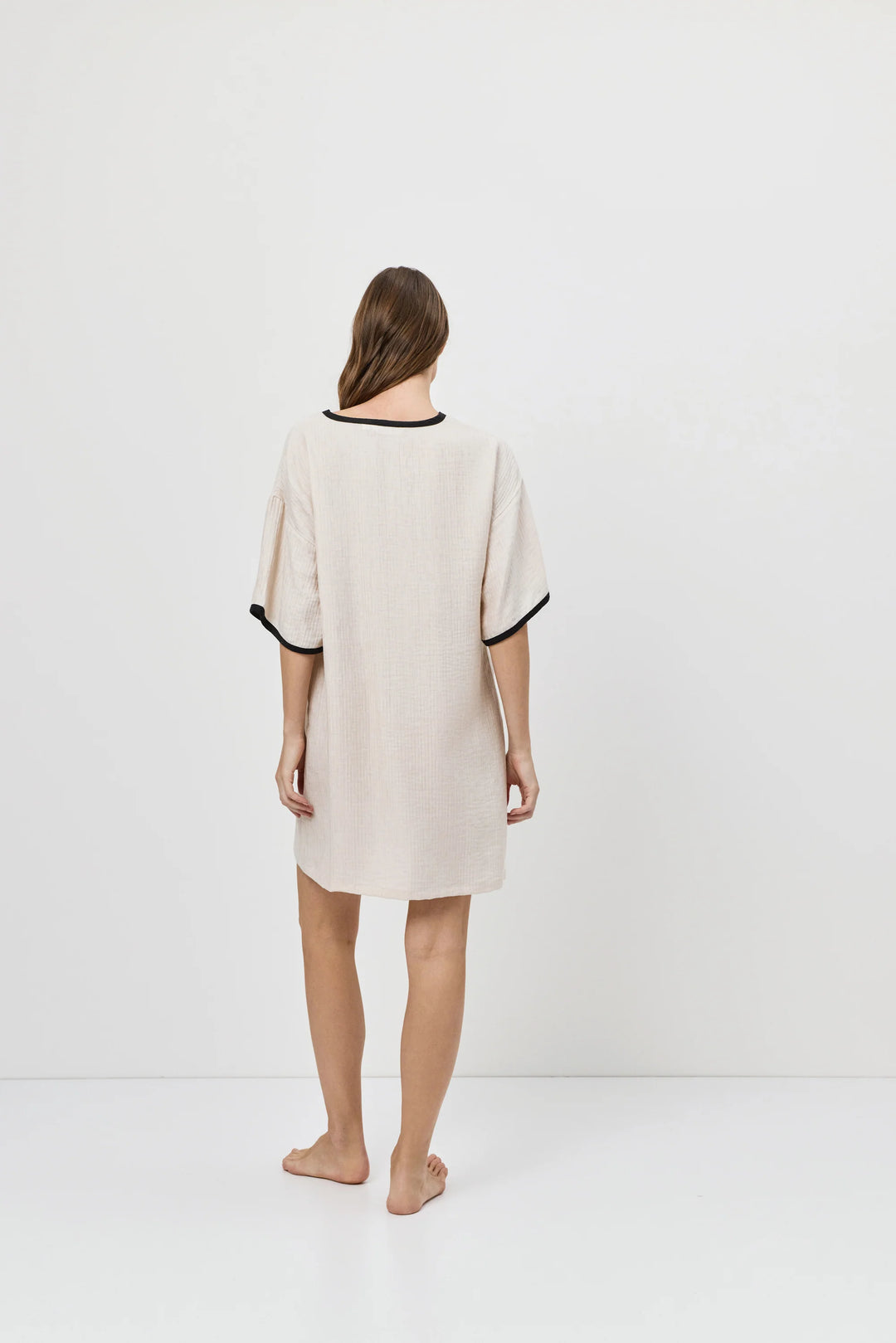 Robe courte resort beige