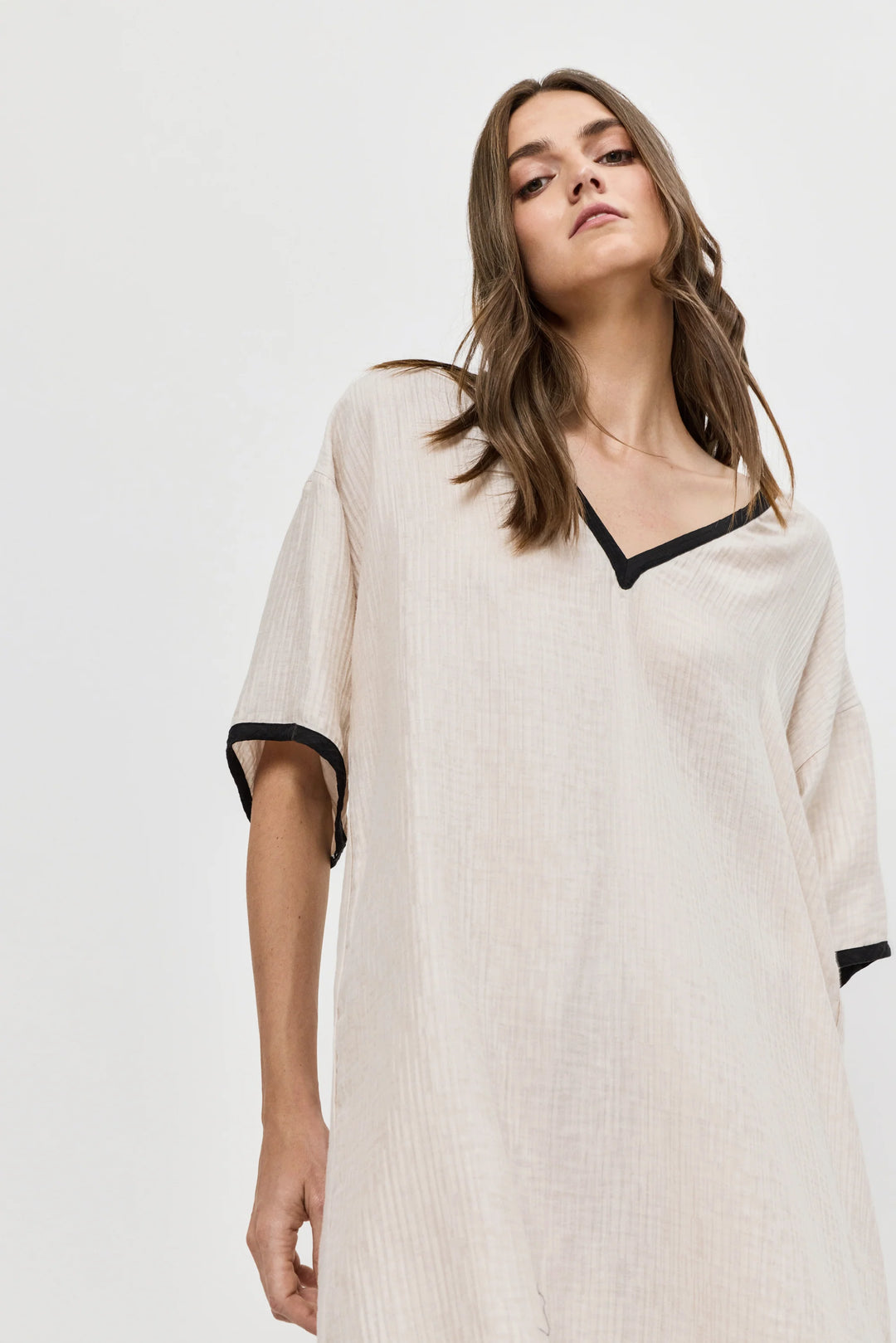 Robe courte resort beige