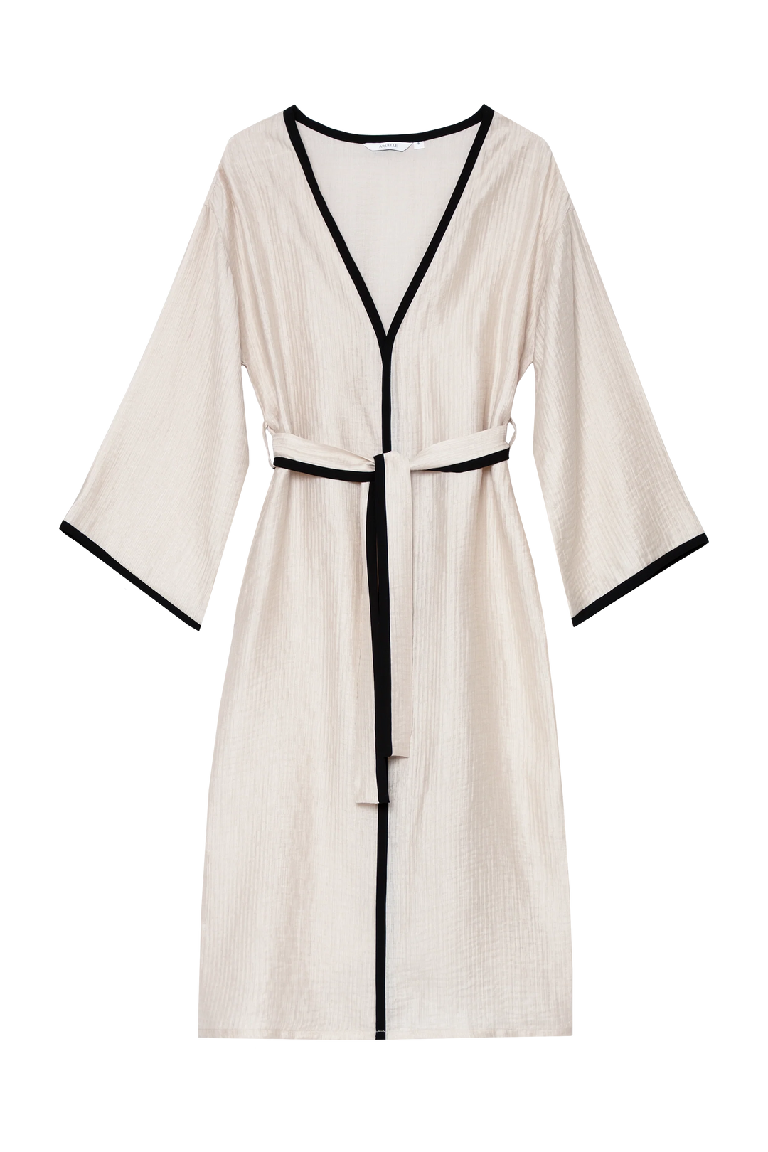 Kimono long sable ceinturé Horizon