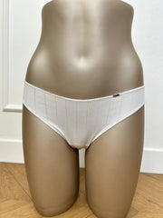 Slip taille basse basic coton Blanc