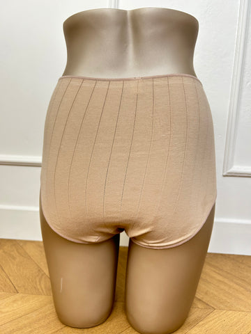 Culotte taille haute basic coton chair