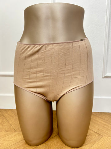 Culotte taille haute basic coton chair