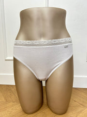 Slip taille basse coton blanc