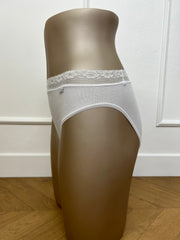 Slip taille basse coton blanc