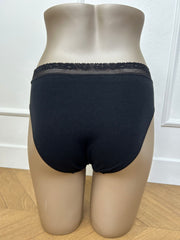 Slip taille basse coton noir