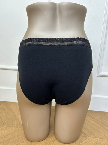 Slip taille basse coton noir