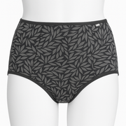 Slip taille haute feuillage Gris