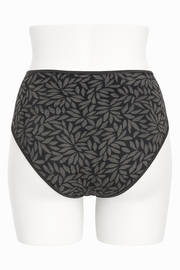 Slip taille haute feuillage Gris