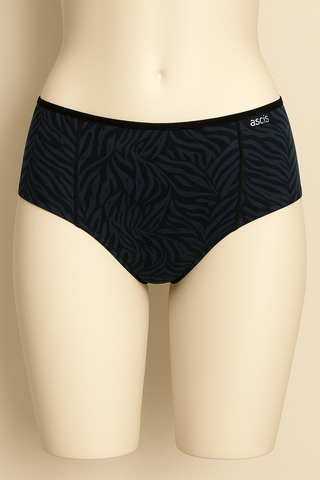 Shorty taille haute motif zébré Green