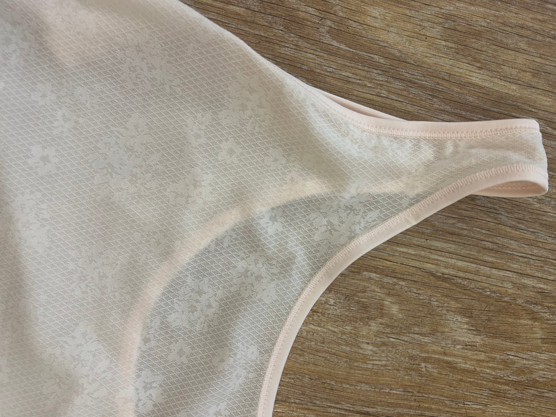Top larges bretelles microfibre – Rose poudré