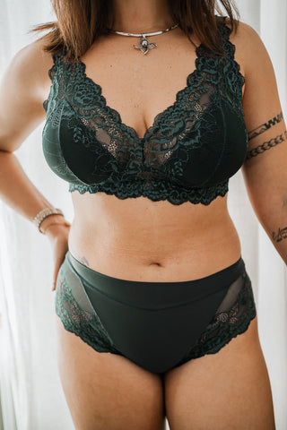 Soutien-gorge sans armature Greta Vert bouteille