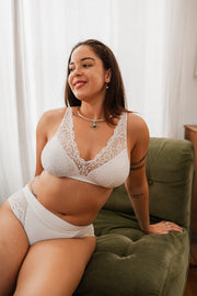 Soutien-gorge sans armature blanc belle coton