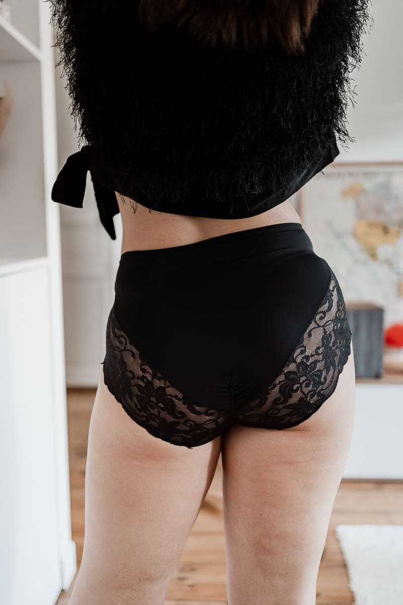 Culotte haute microfibre confort Maxi Angie noir