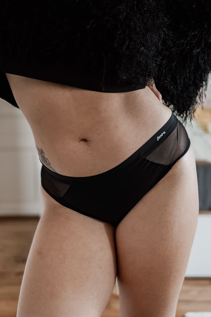 Slip microfibre confort Subtile noir
