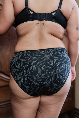 Culotte haute microfibre noir
