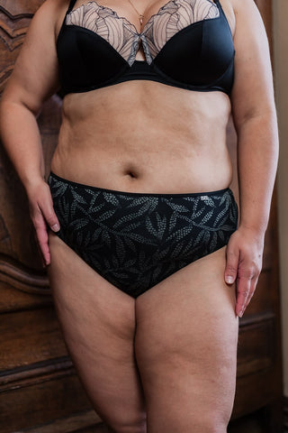 Culotte haute microfibre noir