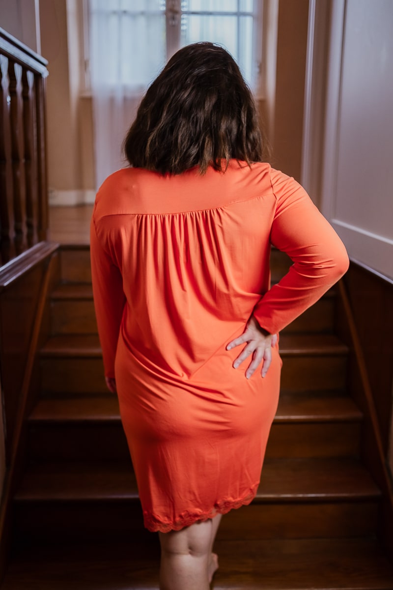 Chemise de nuit bien être Simply perfect orange safran